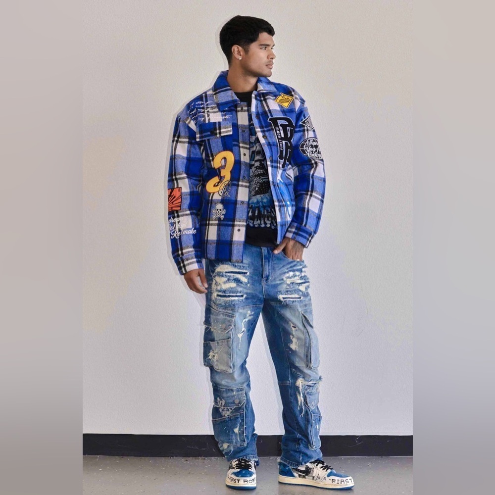 Re/Think Multi Patches Shacket